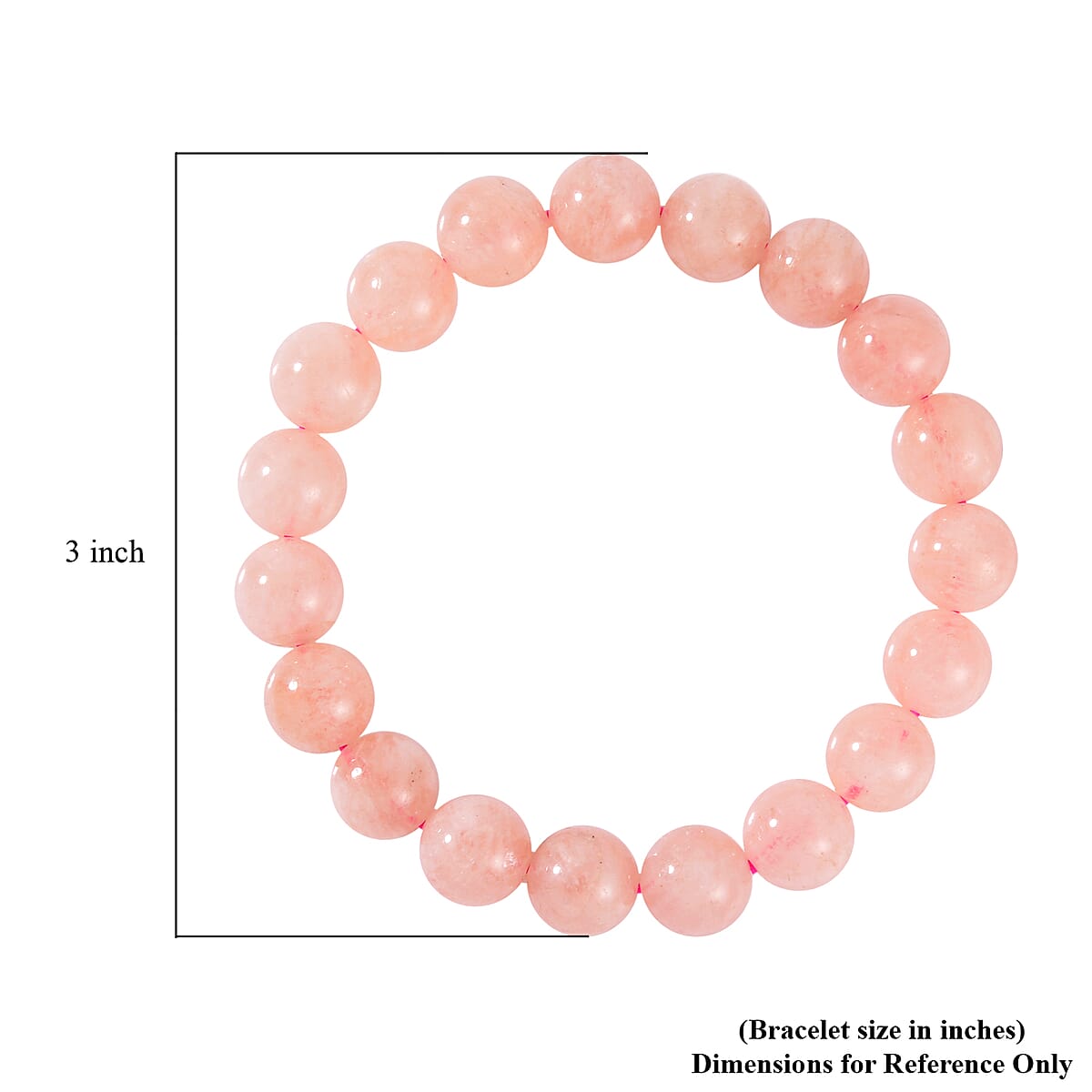 Palmeiras Pink Morganite Beaded Stretch Bracelet 165.00 ctw image number 4