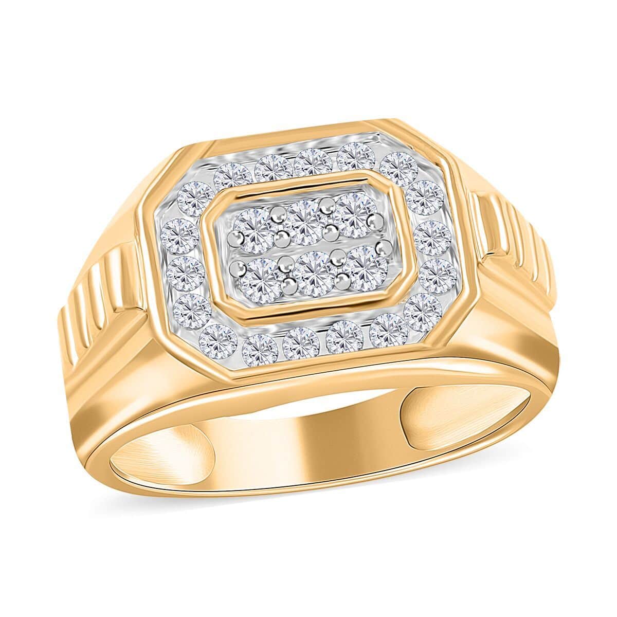 10K Yellow Gold Diamond G-H I2-I3 Men's Ring (Size 10.0) 0.50 ctw image number 0