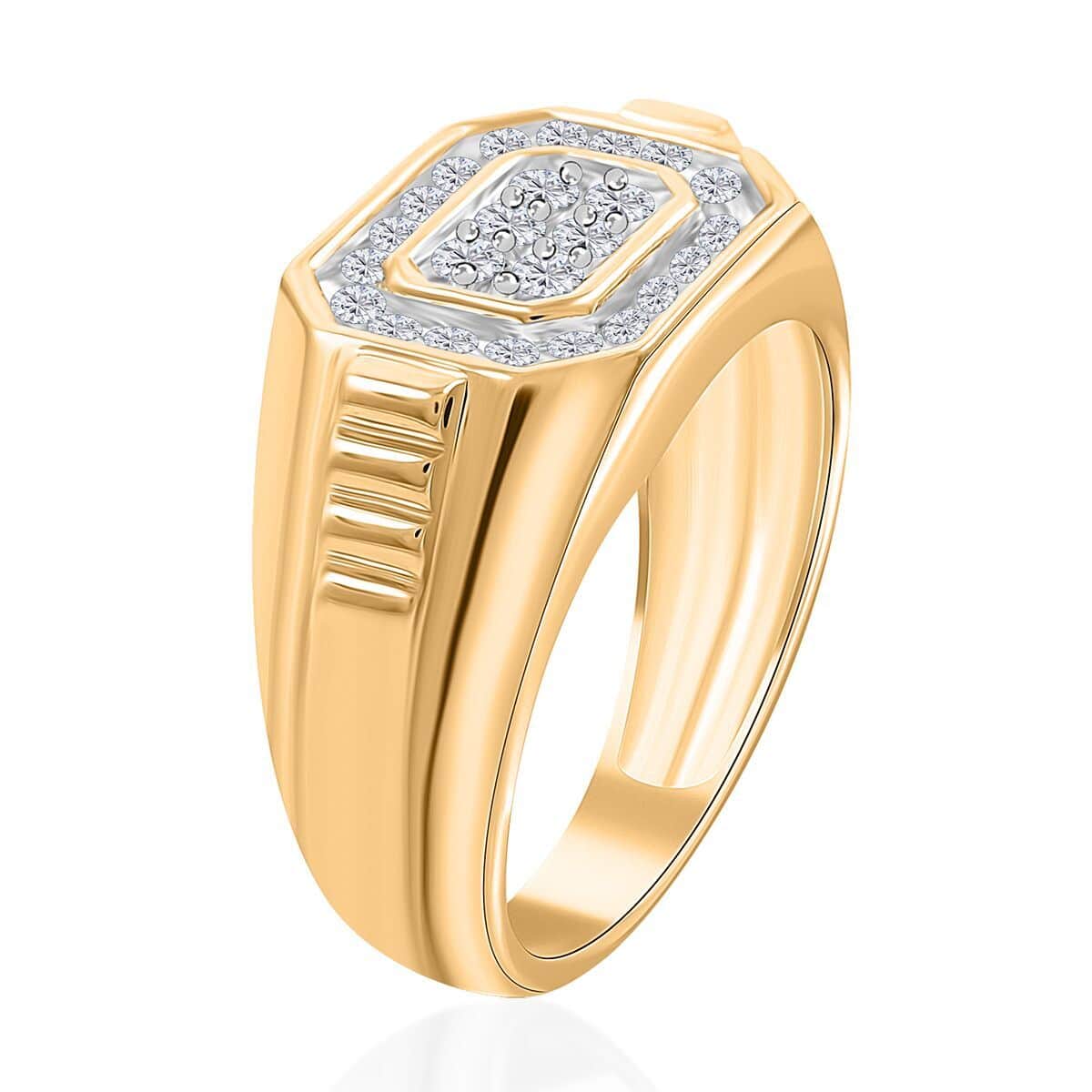 10K Yellow Gold Diamond G-H I2-I3 Men's Ring (Size 10.0) 0.50 ctw image number 3
