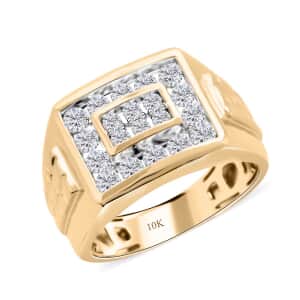 10K Yellow Gold Diamond G-H I2-I3 Men's Ring (Size 10.0) 6.50 Grams 1.00 ctw