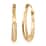 14K Yellow Gold Textured Hoop Earrings