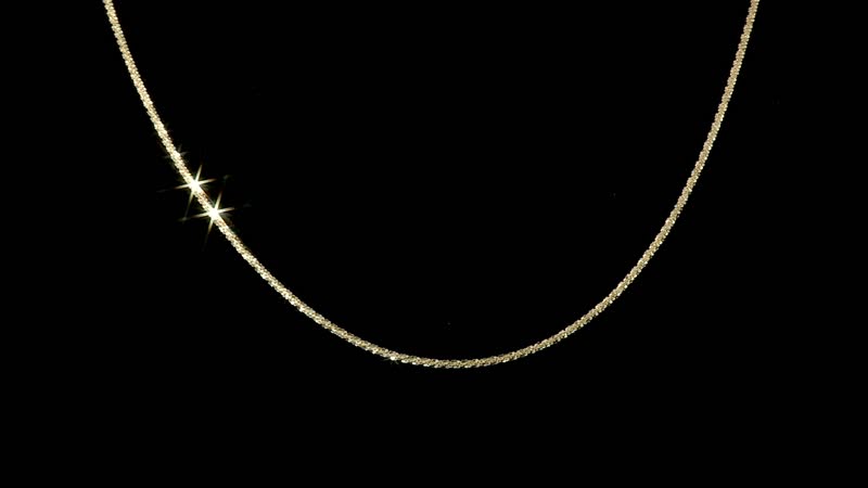 14K Yellow Gold Sparkle Chain Necklace, Gold Chain Necklace, Gold Necklace, 18 Inch Chain Necklace 2.80 Grams