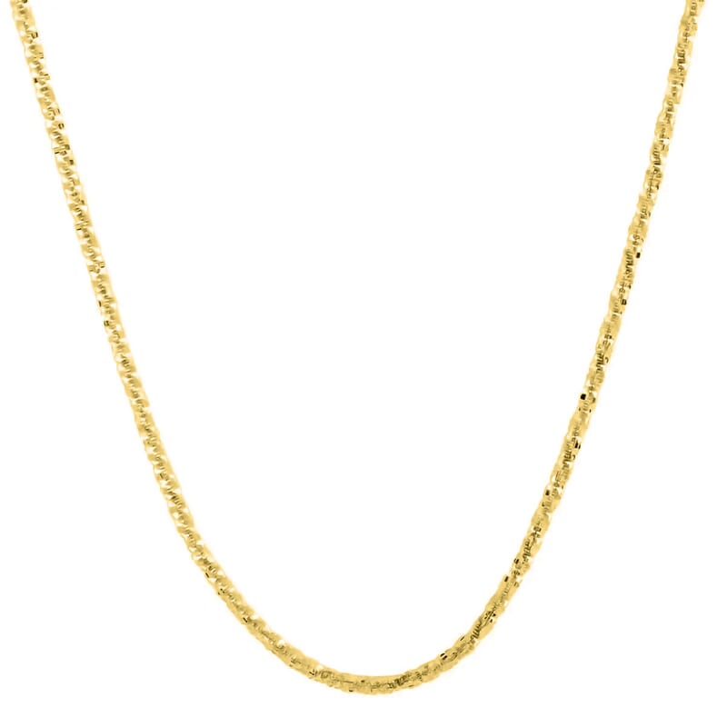 14K Yellow Gold Sparkle Chain Necklace, 22 Inch Chain Necklace, Gold Necklace, Gold Jewelry  1.50 mm 3.50 Grams
