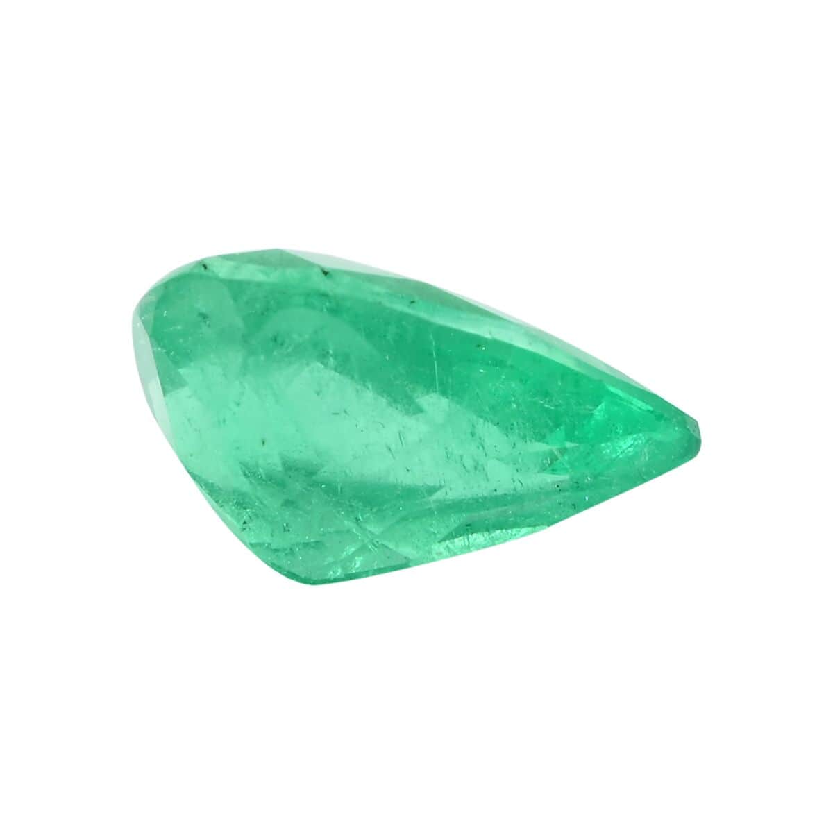 Certified & Appraised AAAA Boyaca Colombian Emerald (Pear Free Size) 2.00 ctw image number 2