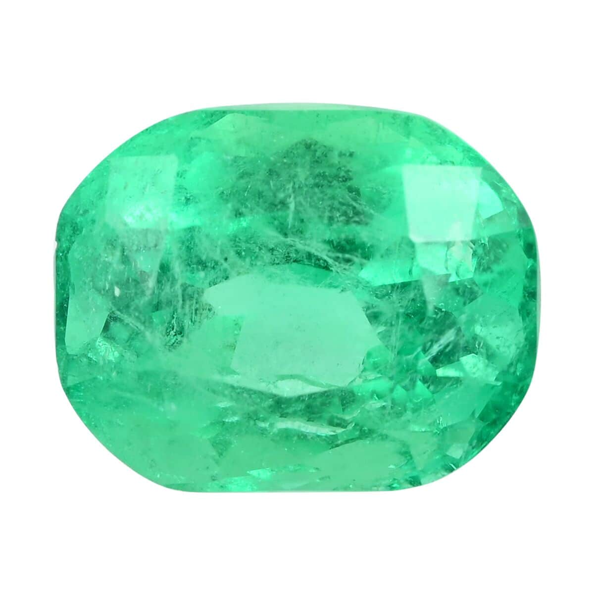 Certified & Appraised AAAA Boyaca Colombian Emerald (Cush Free Size) 2.00 ctw image number 0