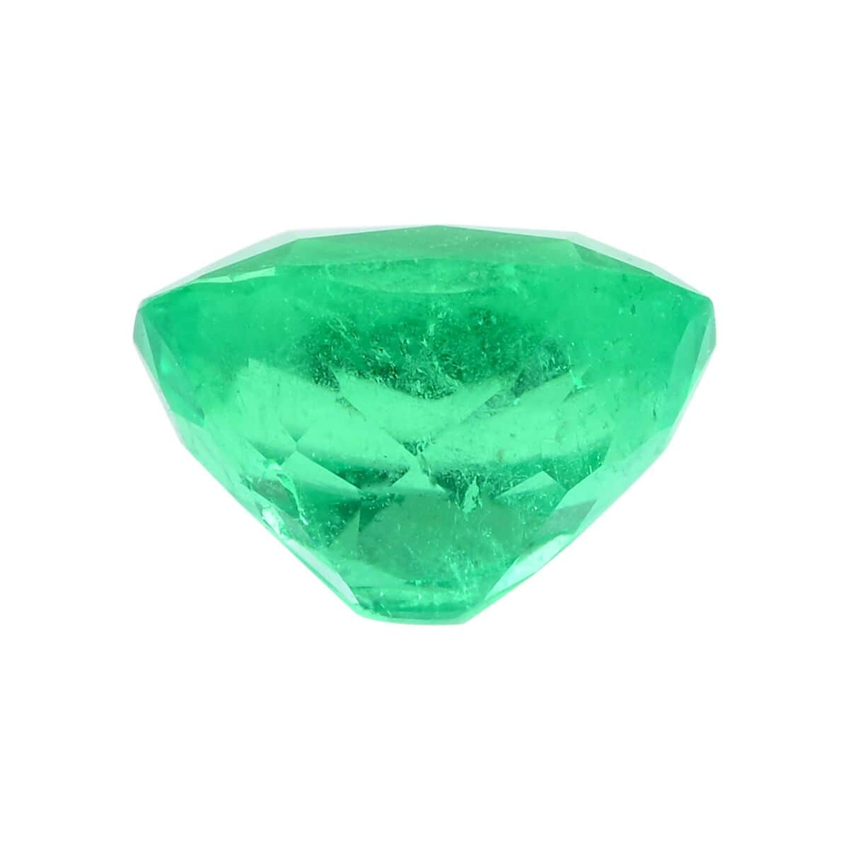 Certified & Appraised AAAA Boyaca Colombian Emerald (Cush Free Size) 2.00 ctw image number 2