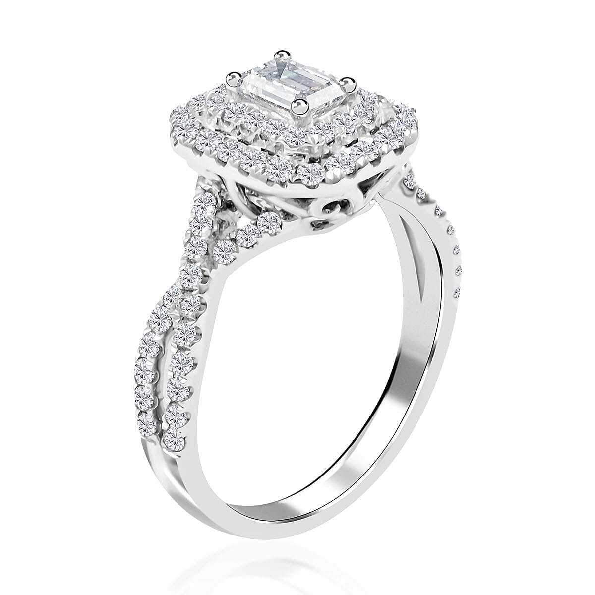 Modani 950 Platinum Diamond E-F VS Ring (Size 10.0) 7 Grams 1.30 ctw