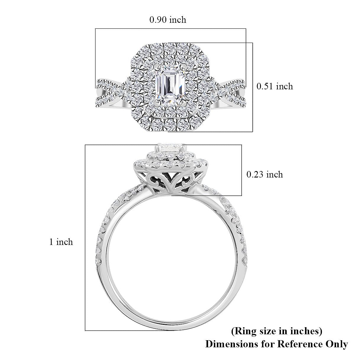 Modani 950 Platinum Diamond E-F VS Ring (Size 10.0) 7 Grams 1.30 ctw