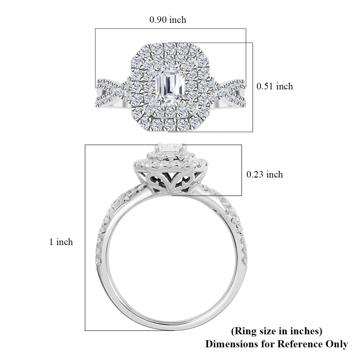Modani 950 Platinum Diamond E-F VS Ring (Size 10.0) 7 Grams 1.30 ctw image number 4