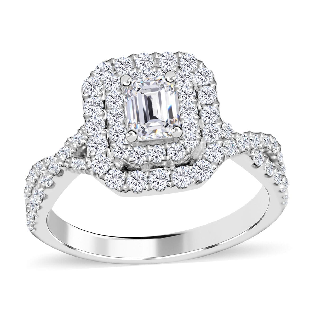 Modani 950 Platinum Diamond E-F VS Ring (Size 7.0) (7 g) 1.30 ctw image number 0