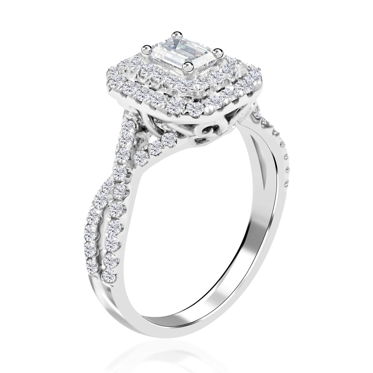 Modani 950 Platinum Diamond E-F VS Ring (Size 7.0) (7 g) 1.30 ctw image number 3