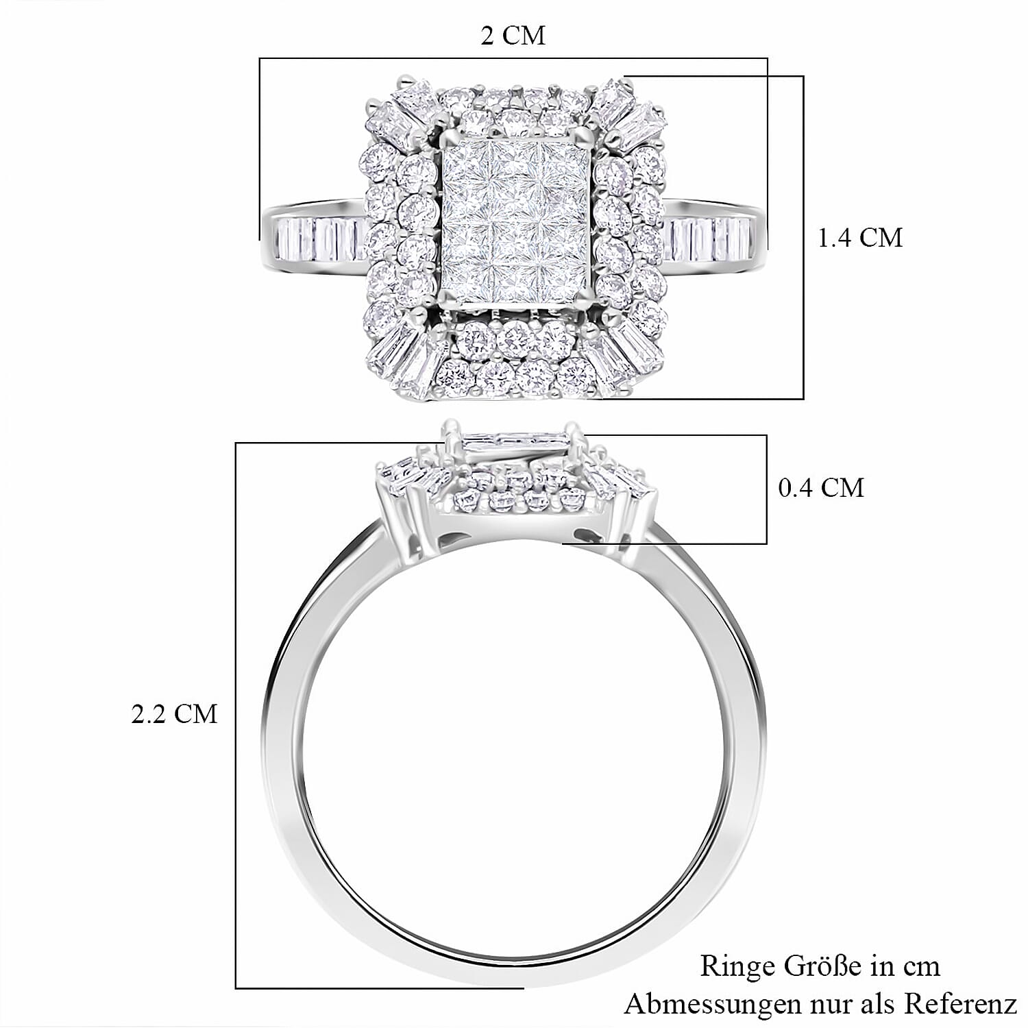 Diamond I1 0.53 ctw Ring in 14K White Gold (Size 10.0)