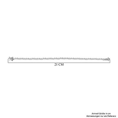 White Diamond 0.25 ctw Bracelet in Platinum Over Sterling Silver (7.5 In) (12.92 g)