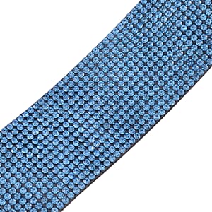 Blue Austrian Crystal Bracelet in Silvertone (7.50 In)