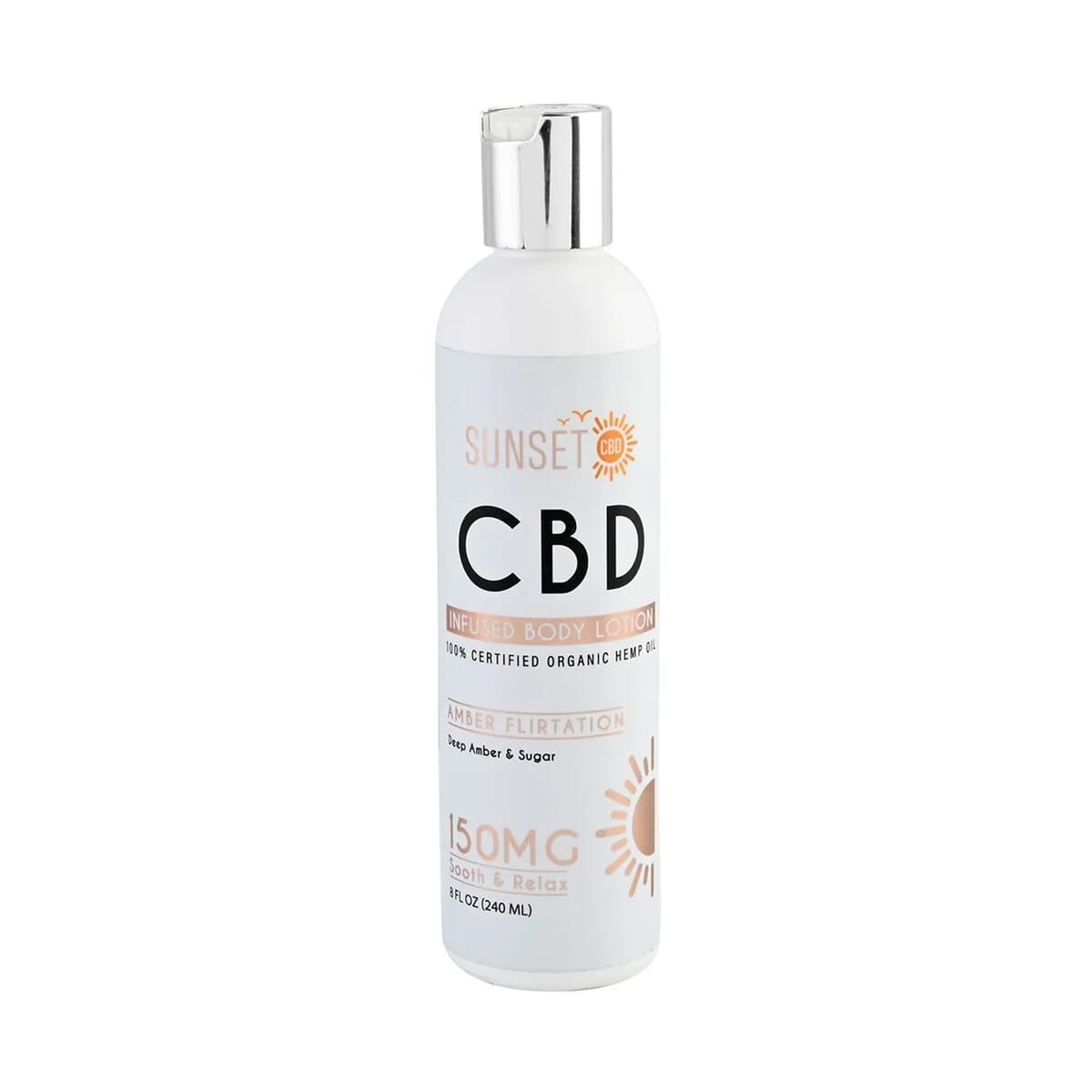 Sunset CBD Infused Lotion 150MG - Amber Flirtation (Deep Amber & Sugar) image number 0
