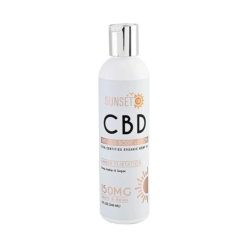 Sunset CBD Infused Lotion 150MG - Amber Flirtation (Deep Amber & Sugar)