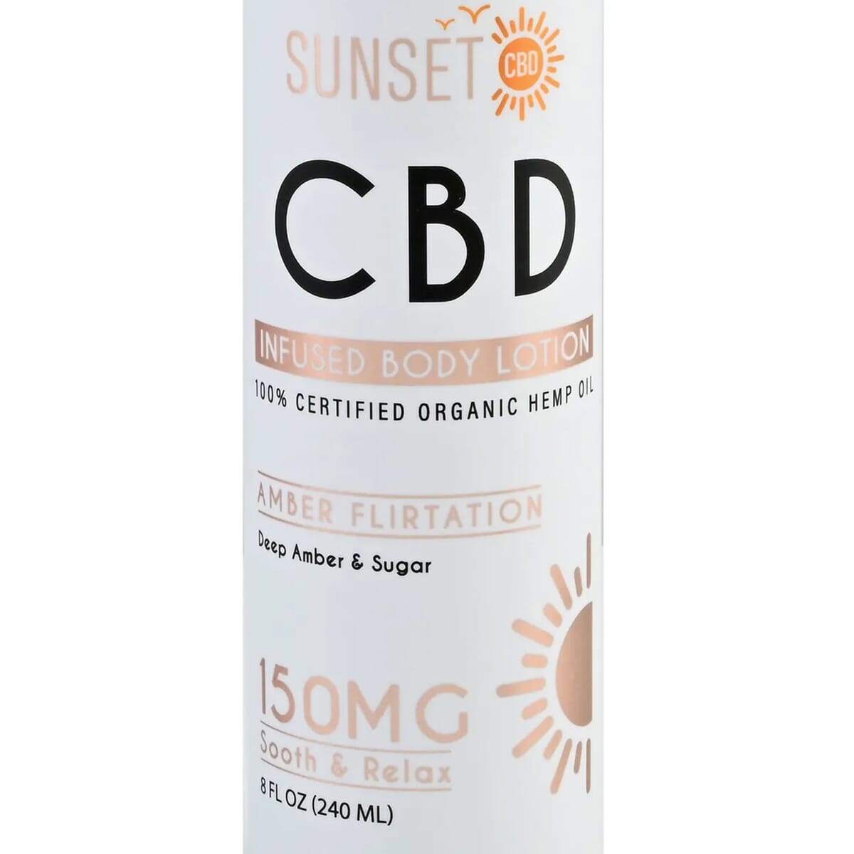 Sunset CBD Infused Lotion 150MG - Amber Flirtation (Deep Amber & Sugar) image number 5