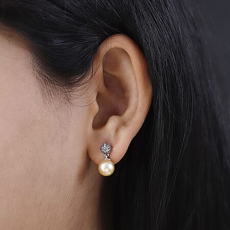 Golden South Sea Pearl / 925 Silver / Platinum Overlay - Product card gallery slide 3 (10177124073785)