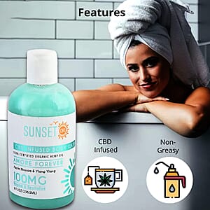 Sunset CBD Infused Body Wash 100MG - Amore Forever (Apple Blossom & Ylang Ylang)