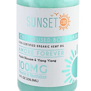 Sunset CBD Infused Body Wash 100MG - Amore Forever (Apple Blossom & Ylang Ylang)