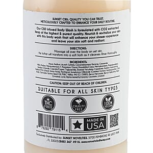 Sunset CBD Infused Body Wash 100MG - Amber Flirtation (Deep Amber & Sugar)