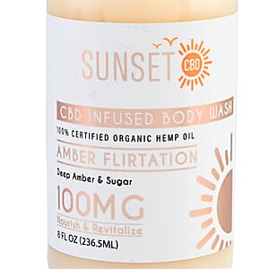 Sunset CBD Infused Body Wash 100MG - Amber Flirtation (Deep Amber & Sugar)