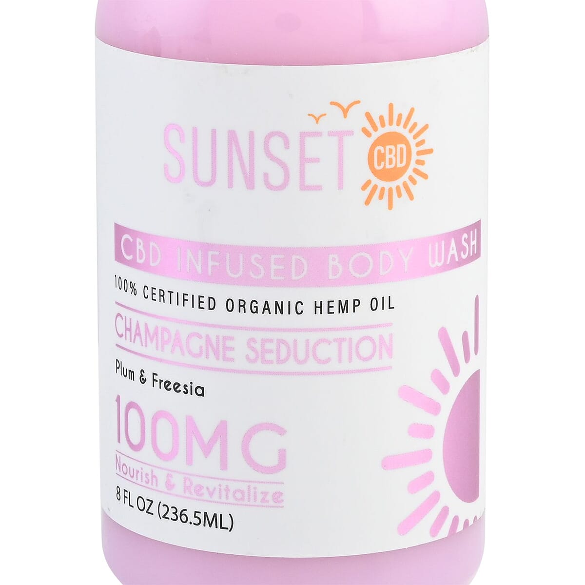 Sunset CBD Infused Body Wash 100MG - Champagne Seduction (Plum & Freesia) image number 2