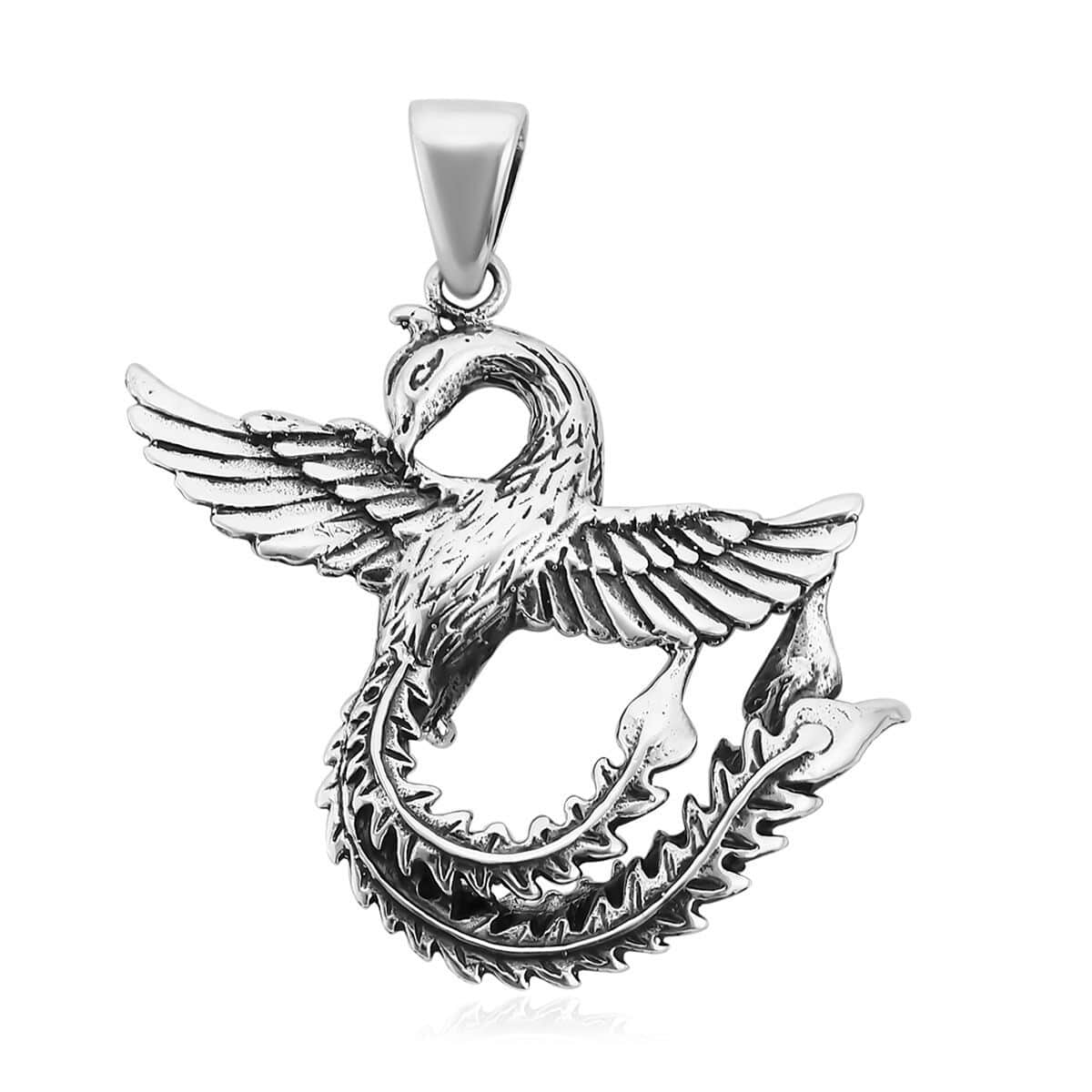 Bali Legacy Sterling Silver Phoenix Pendant 12 Grams image number 0