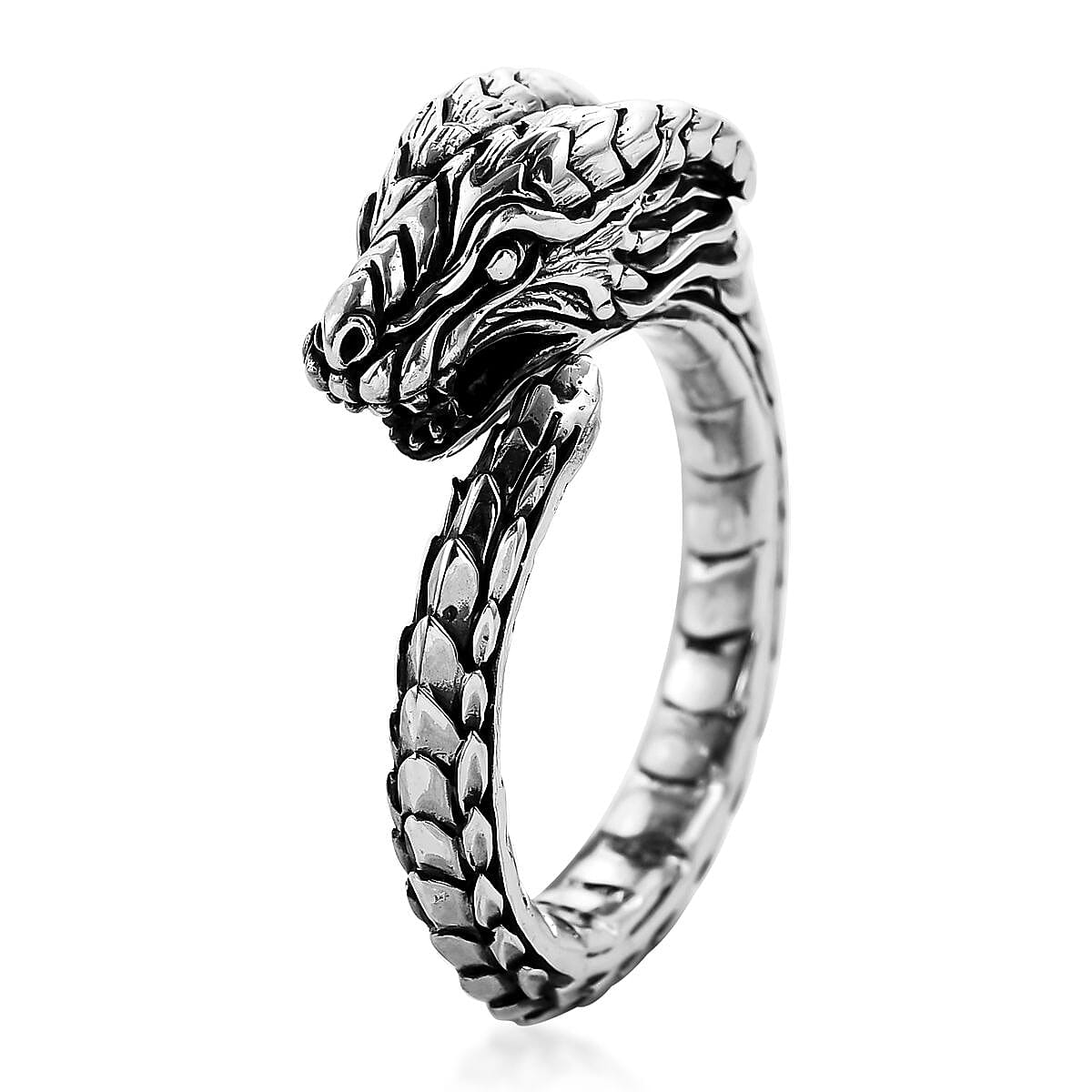 Bali Legacy Sterling Silver Dragon Ring (Size 9.0) 9.70 Grams image number 3