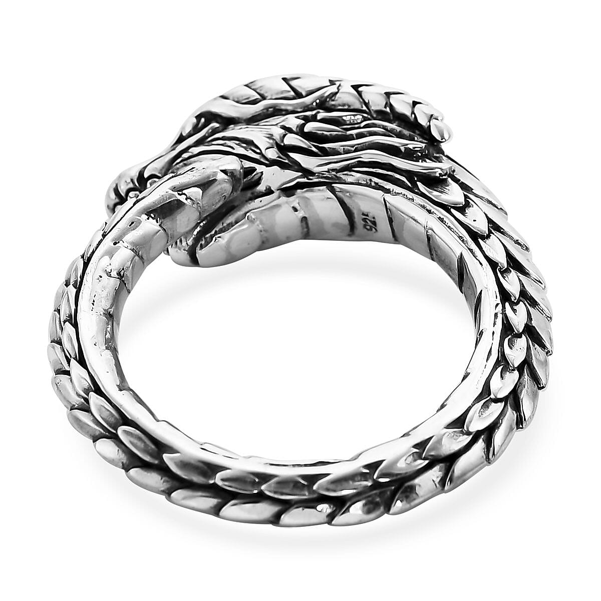 Bali Legacy Sterling Silver Dragon Ring (Size 9.0) 9.70 Grams image number 4