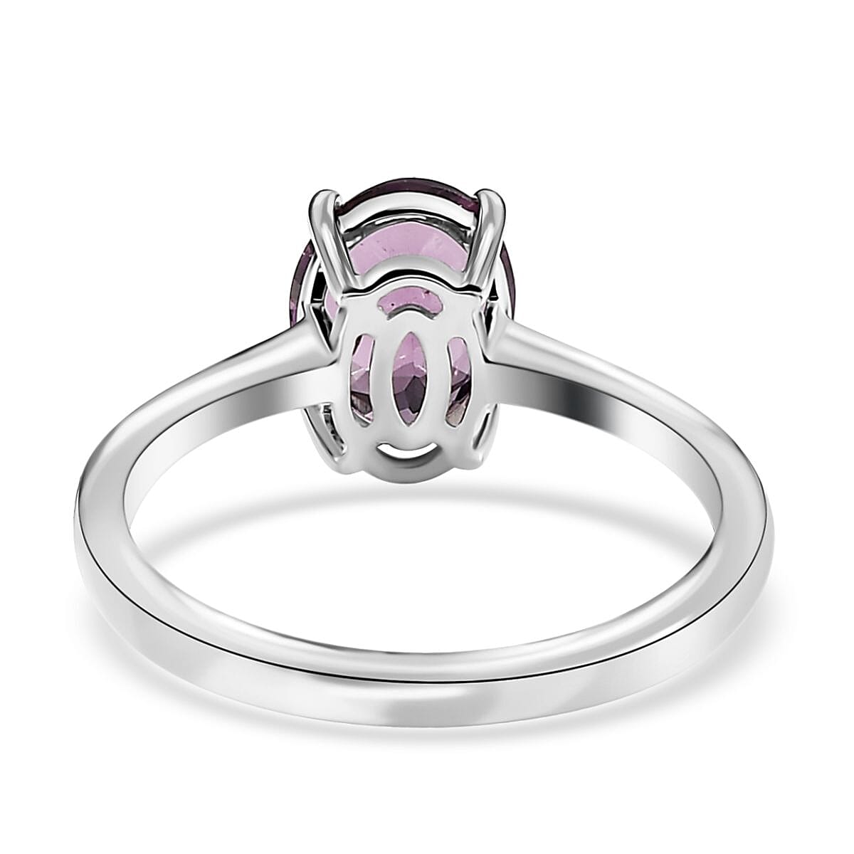 Luxoro 10K White Gold Premium Narsipatnam Purple Spinel Solitaire Ring 2.50 ctw image number 4