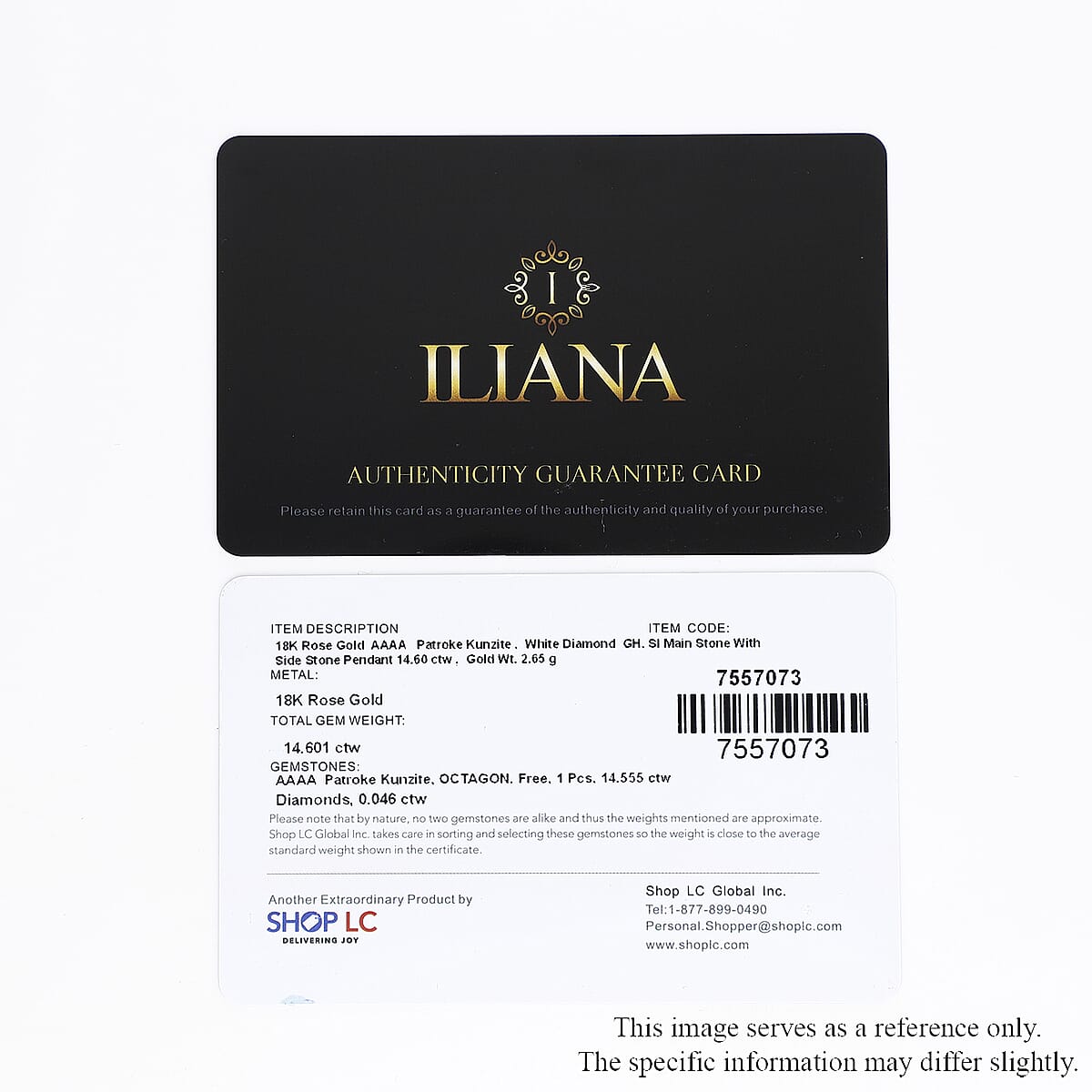 Iliana 18K Rose Gold AAAA Patroke Kunzite, Diamond (G-H, SI) Pendant 14.60 ctw image number 6