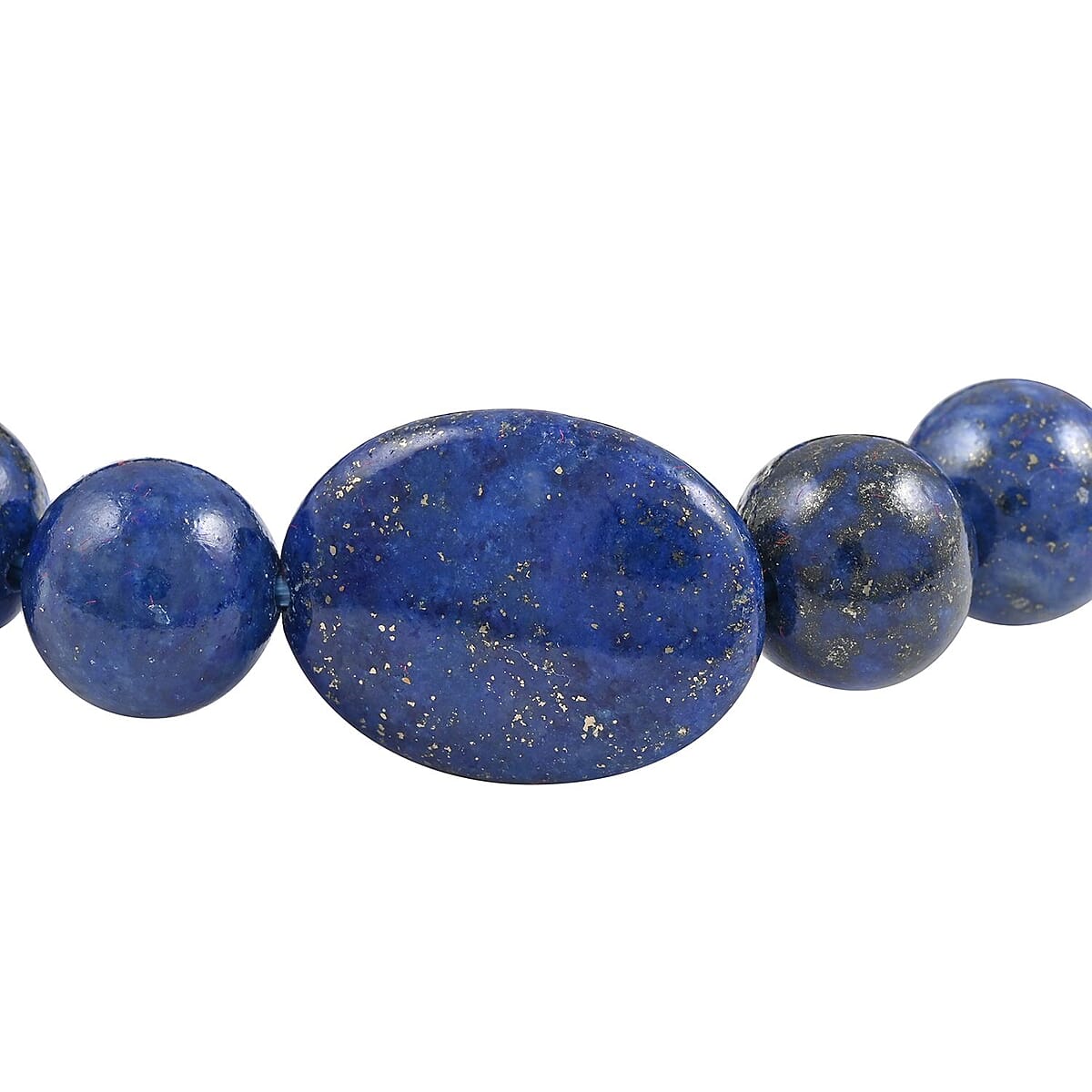 Lapis Lazuli Beaded Stretchable Bracelet 150.00 ctw image number 2