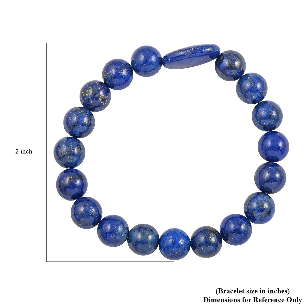 Lapis Lazuli Beaded Stretchable Bracelet 150.00 ctw image number 3