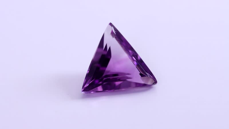 African Amethyst (Triangle 15 mm) 7.57 ctw Loose Gemstone