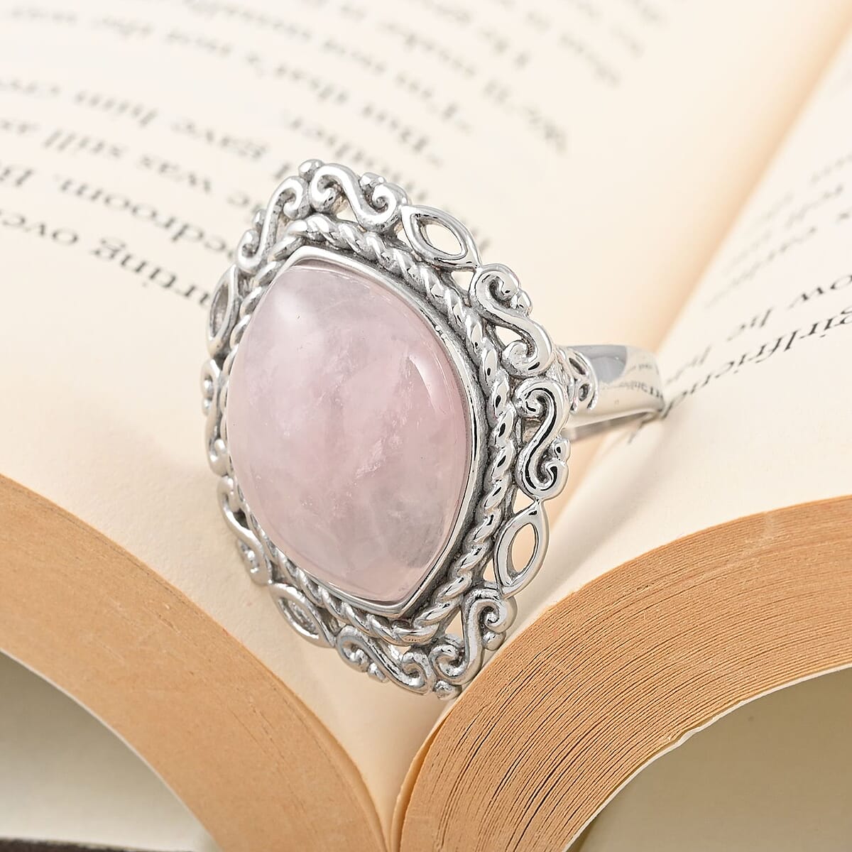 Quartzite Solitaire Ring in Rhodium Over Sterling Silver (Size 10.0) 17.50 ctw image number 1