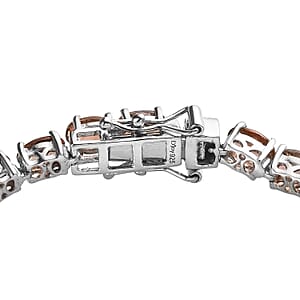 Premium Jenipapo Andalusite Tennis Bracelet in Platinum Over Sterling Silver (6.50 In) 12.15 ctw