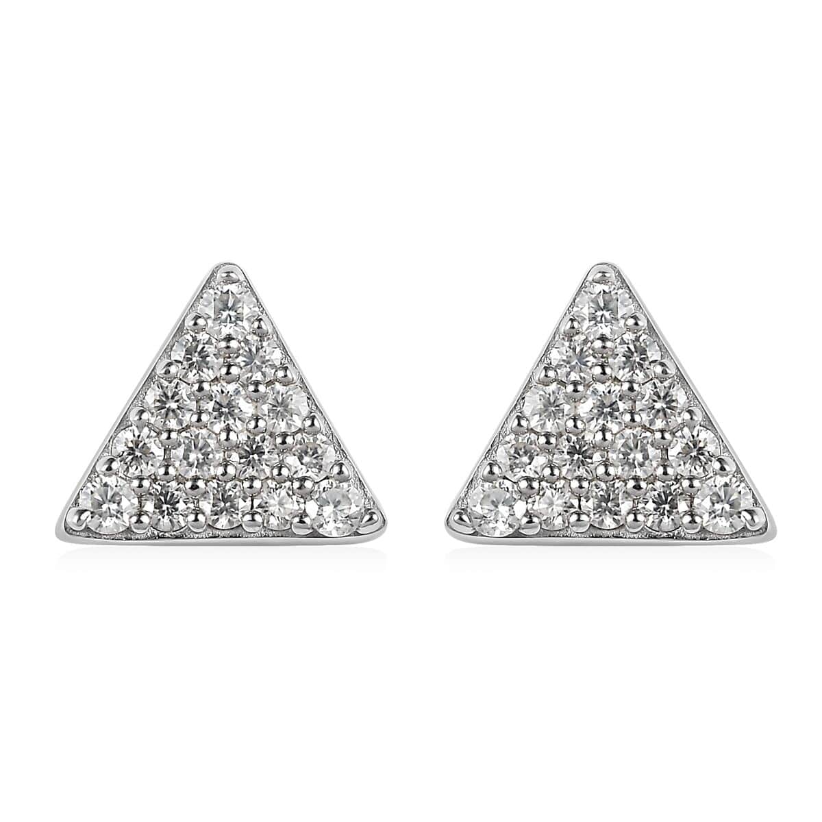 Moissanite Stud Earrings in Platinum Over Sterling Silver 0.40 ctw image number 0