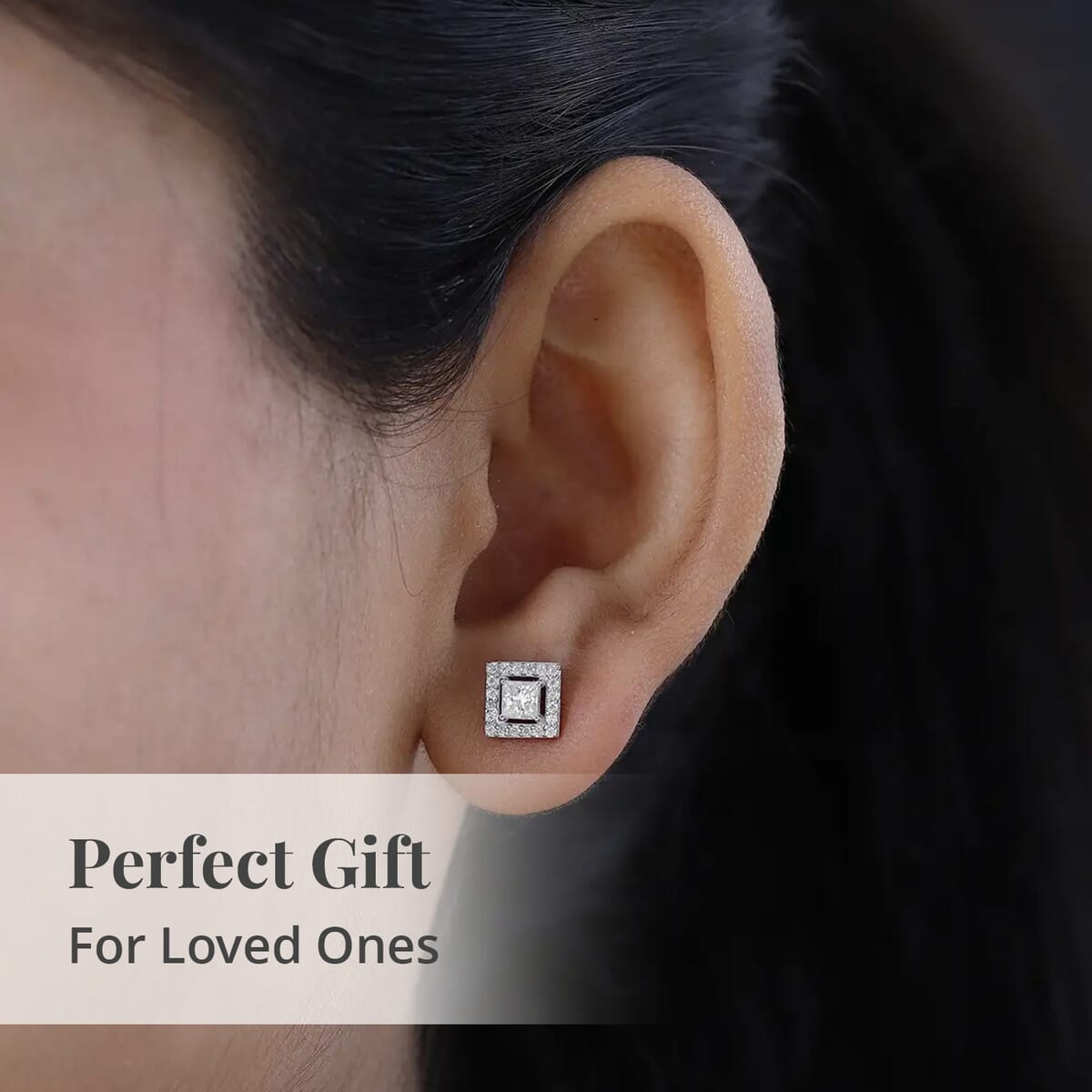 Moissanite Stud Earrings in Platinum Over Sterling Silver 0.75 ctw image number 5
