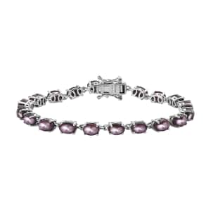 Indian Star Ruby Bracelet in Platinum Over Sterling Silver (6.50 In) 17.90 ctw
