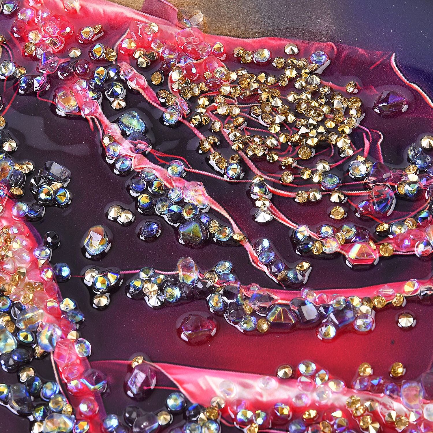 Resin Crystal Painting with PS frame - Red Rose