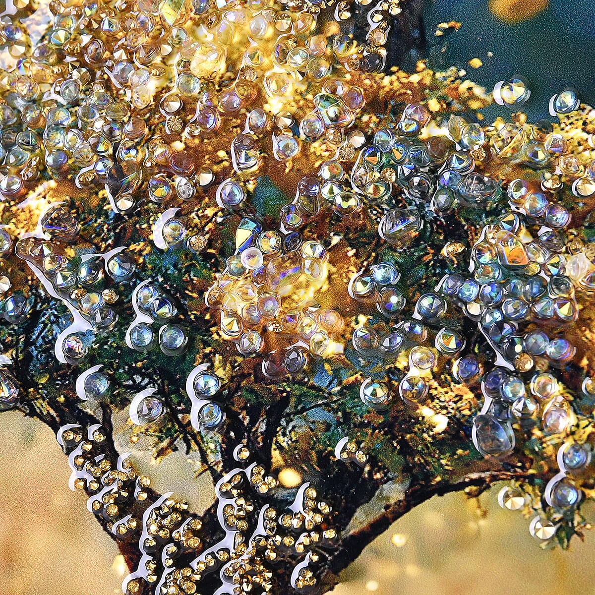 Resin Crystal Painting with PS frame - Golden Tree image number 2