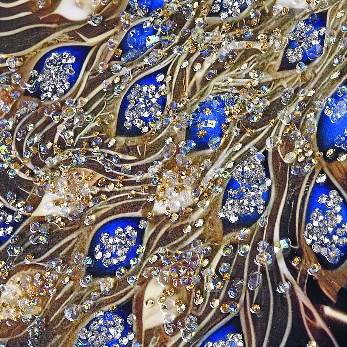 Resin Crystal Painting with PS frame - Golden Peacock image number 5