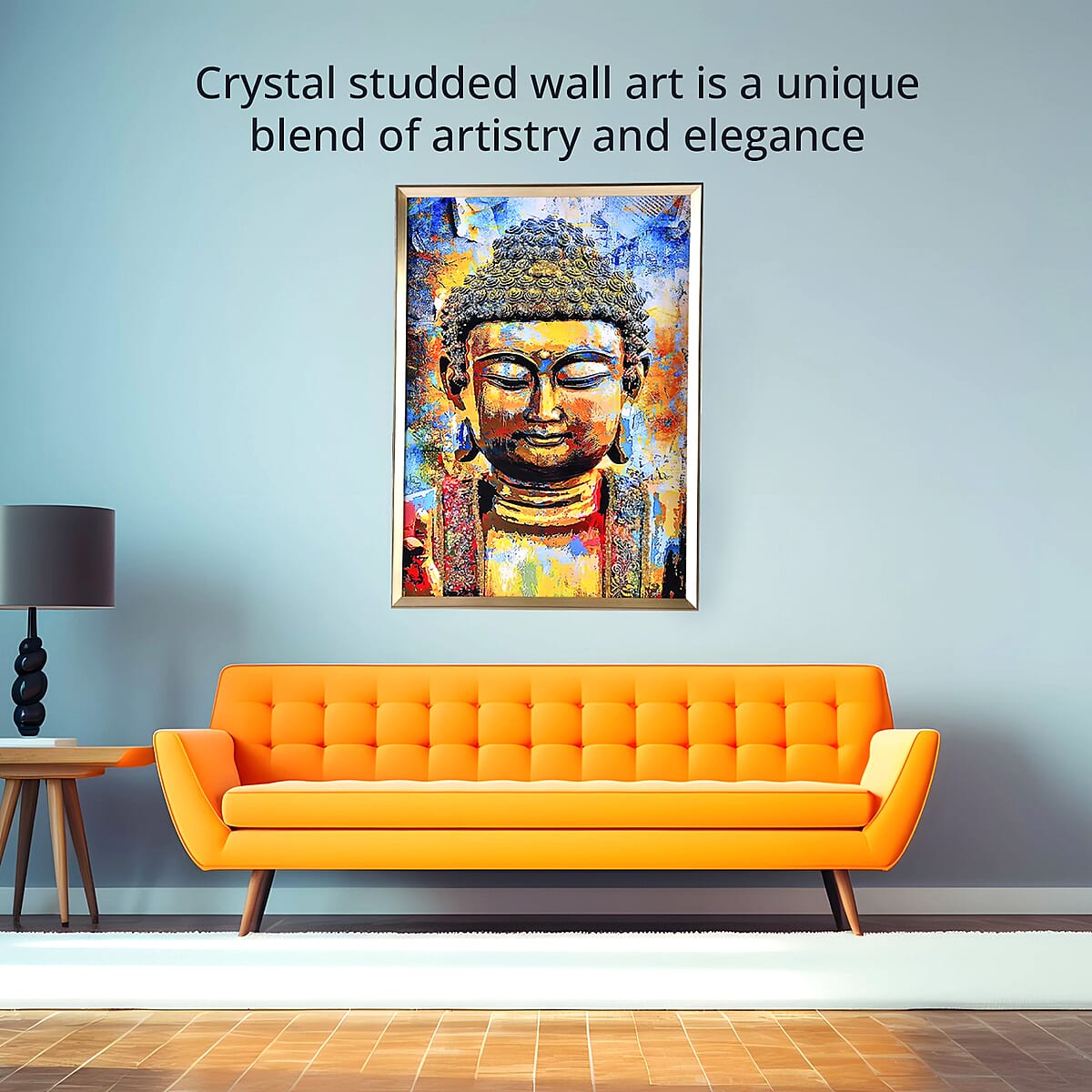 Resin Crystal Painting with PS frame - Golden Buddha image number 1