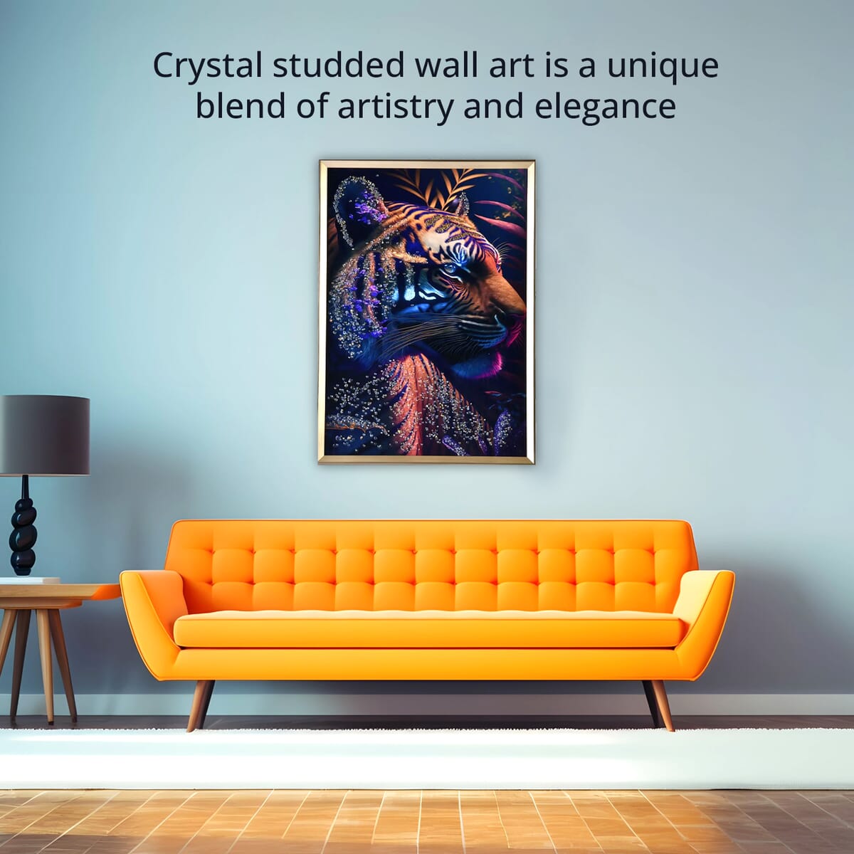 Resin Crystal Painting with PS frame Red Tiger image number 1
