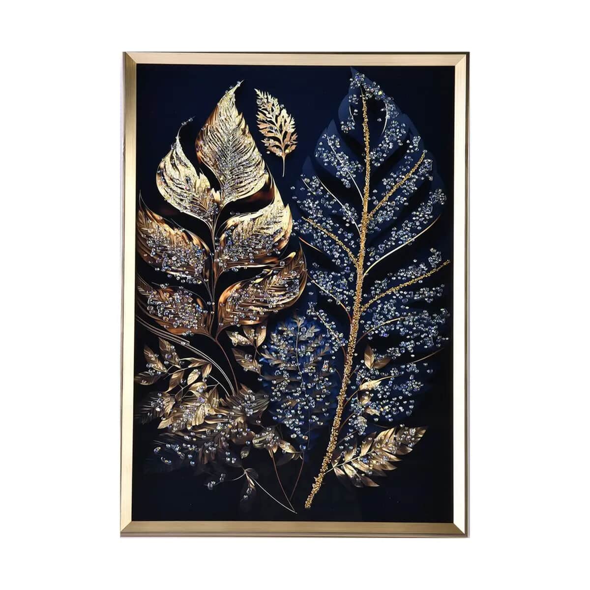 Resin Crystal Painting with PS frame - Golden Leaf image number 0