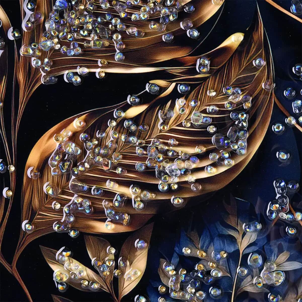 Resin Crystal Painting with PS frame - Golden Leaf image number 5