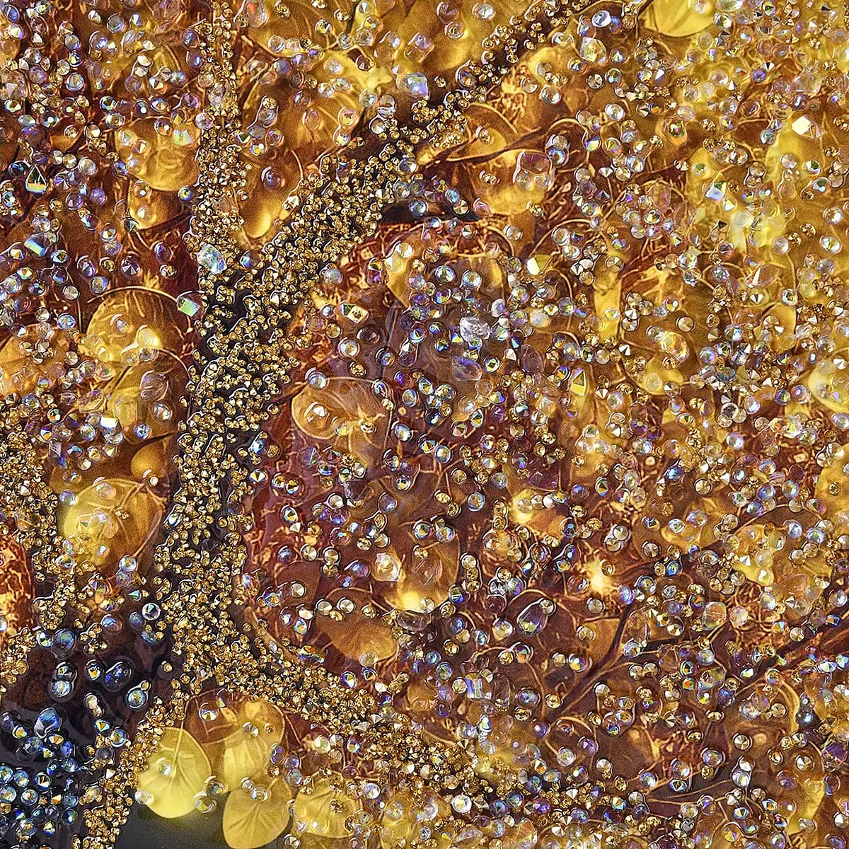 Resin Crystal Painting with PS frame - Golden Tree image number 5