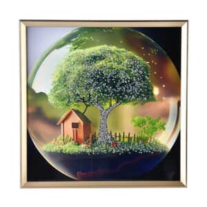 Resin Crystal Painting with PS frame - Green Tree