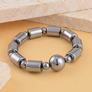 Doorbuster Terahertz 143.00 ctw Beaded and Barrel Stretch Bracelet